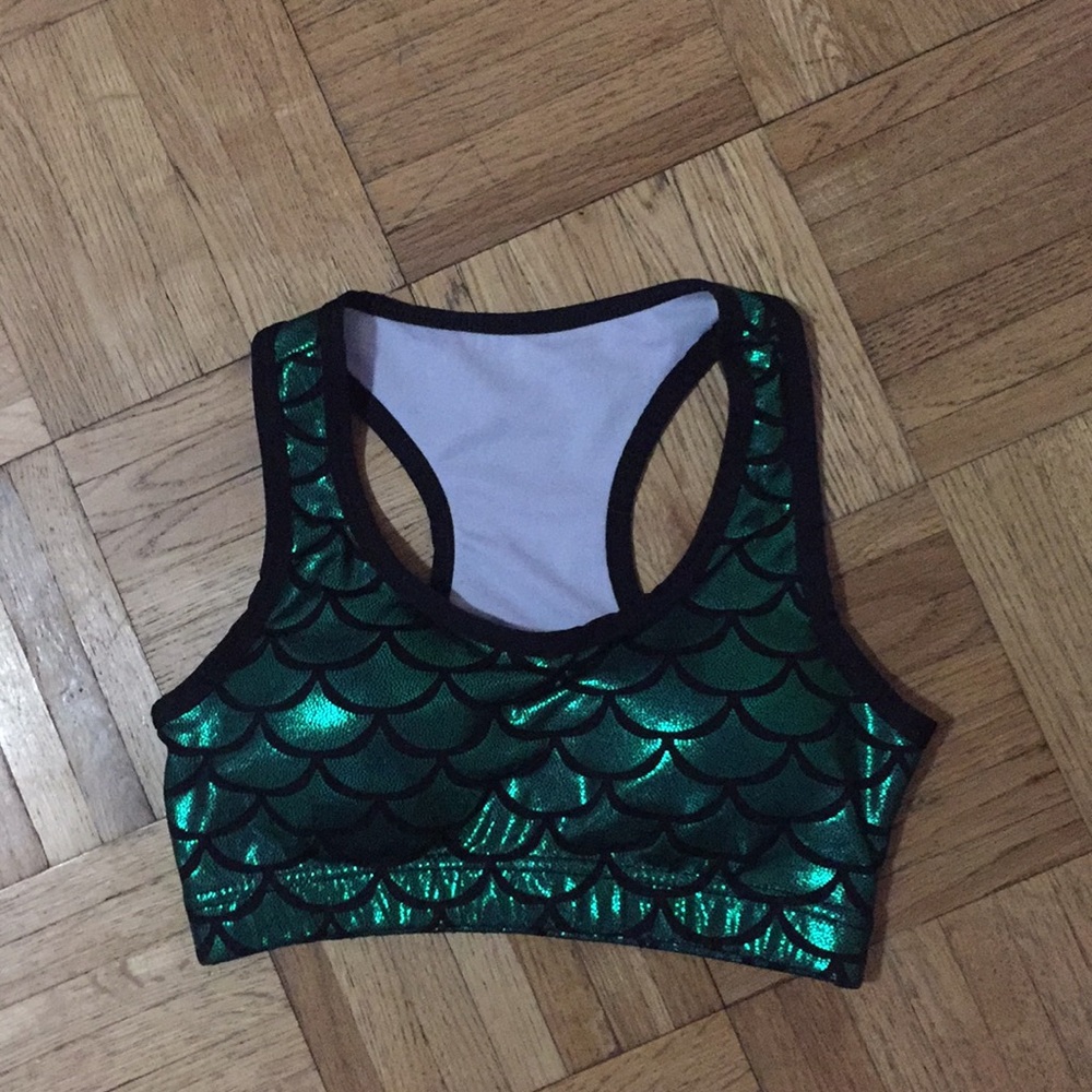 Fish scale / mermaid sports bra